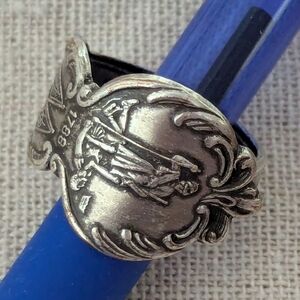 Spoon Ring With Virginia State Seal Size 10 UVA University Of Virginia